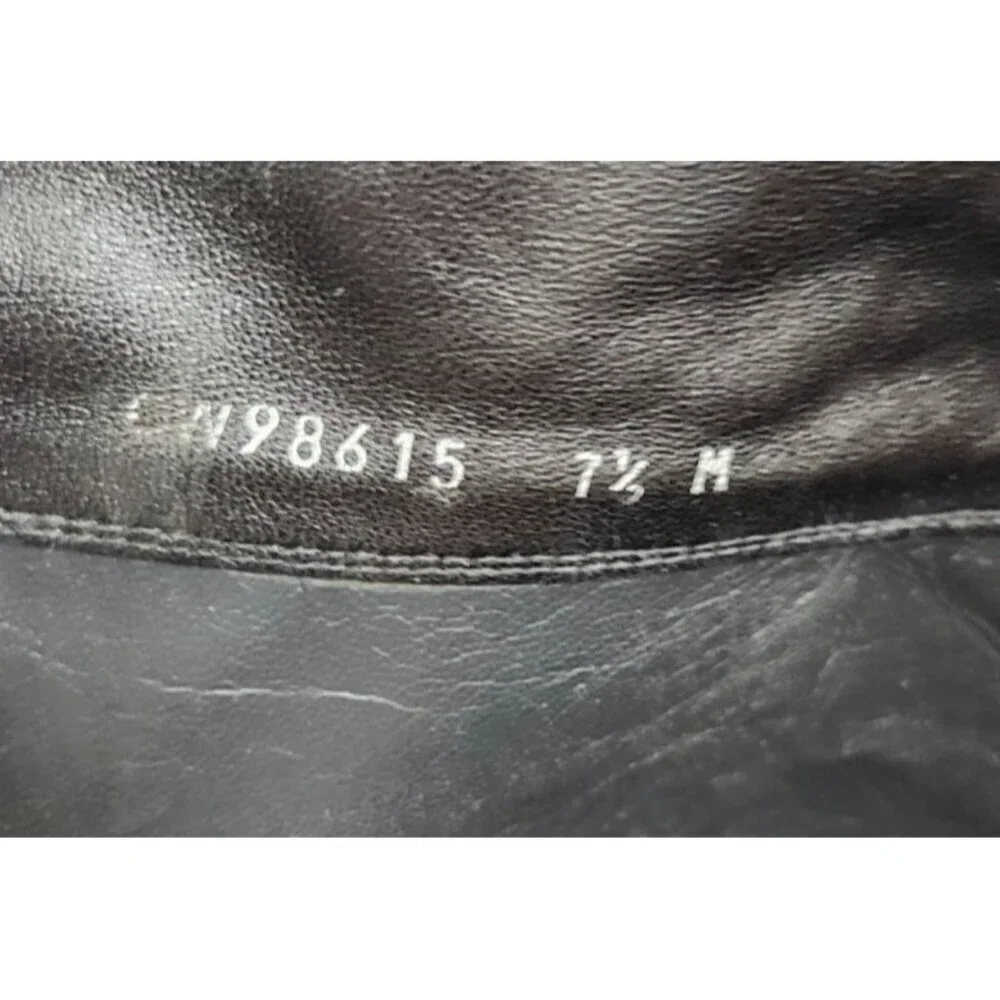Stuart Weitzman Black Leather Knee High Riding Boots Side Zip Size 7.5 M